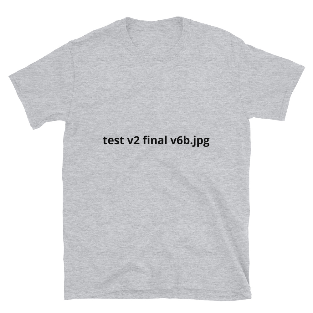 the unfinished t-shirt